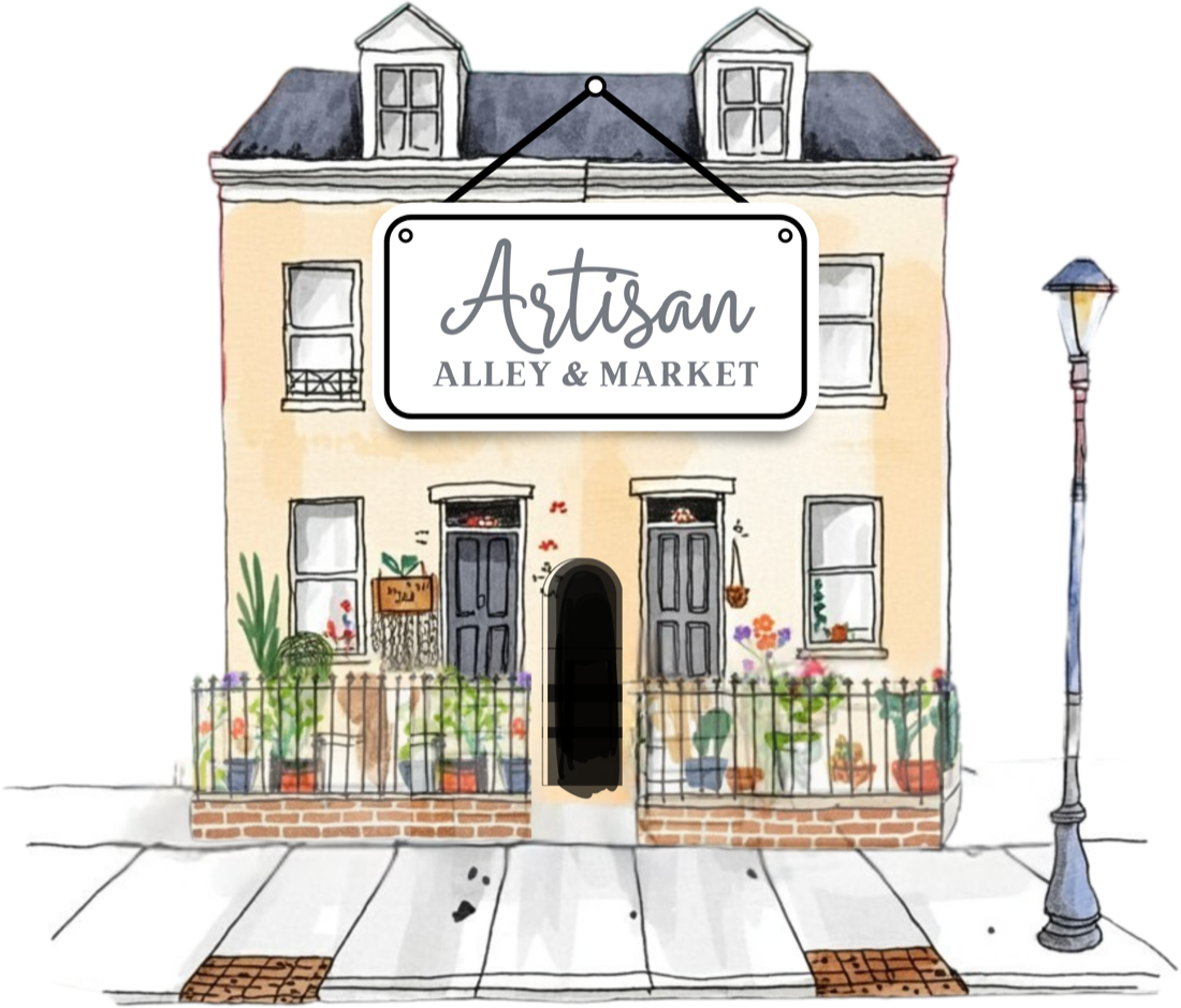 Artisan Alley & Market — artisan village storefront illustration